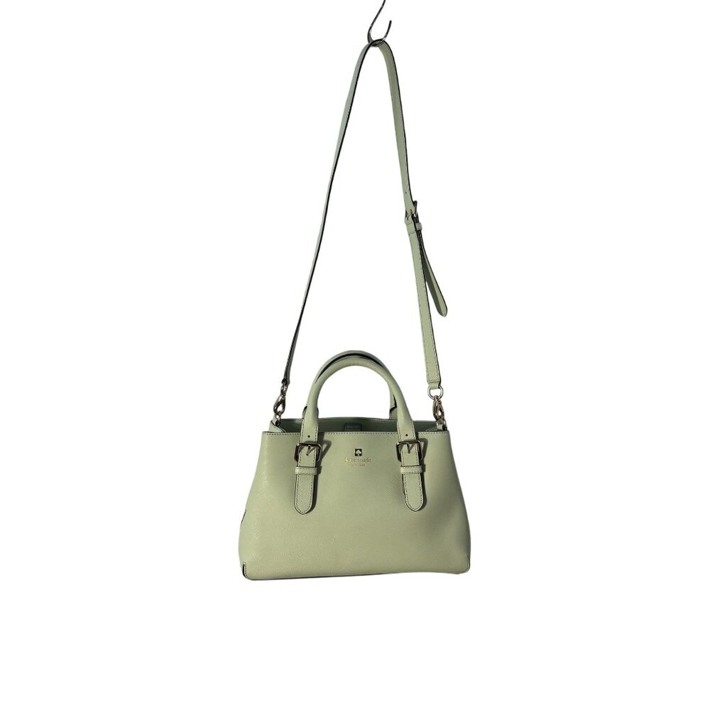 Kate Spade Womens Mint Green Leather Tote Bag With Adjustable Crossbody Strap & - Picture 3 of 9